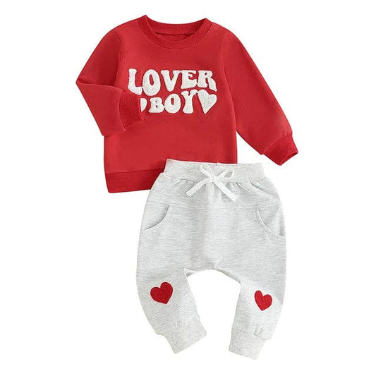 Lover Boy Infant/Toddler Chenille Letters Loungewear Set 18-24M