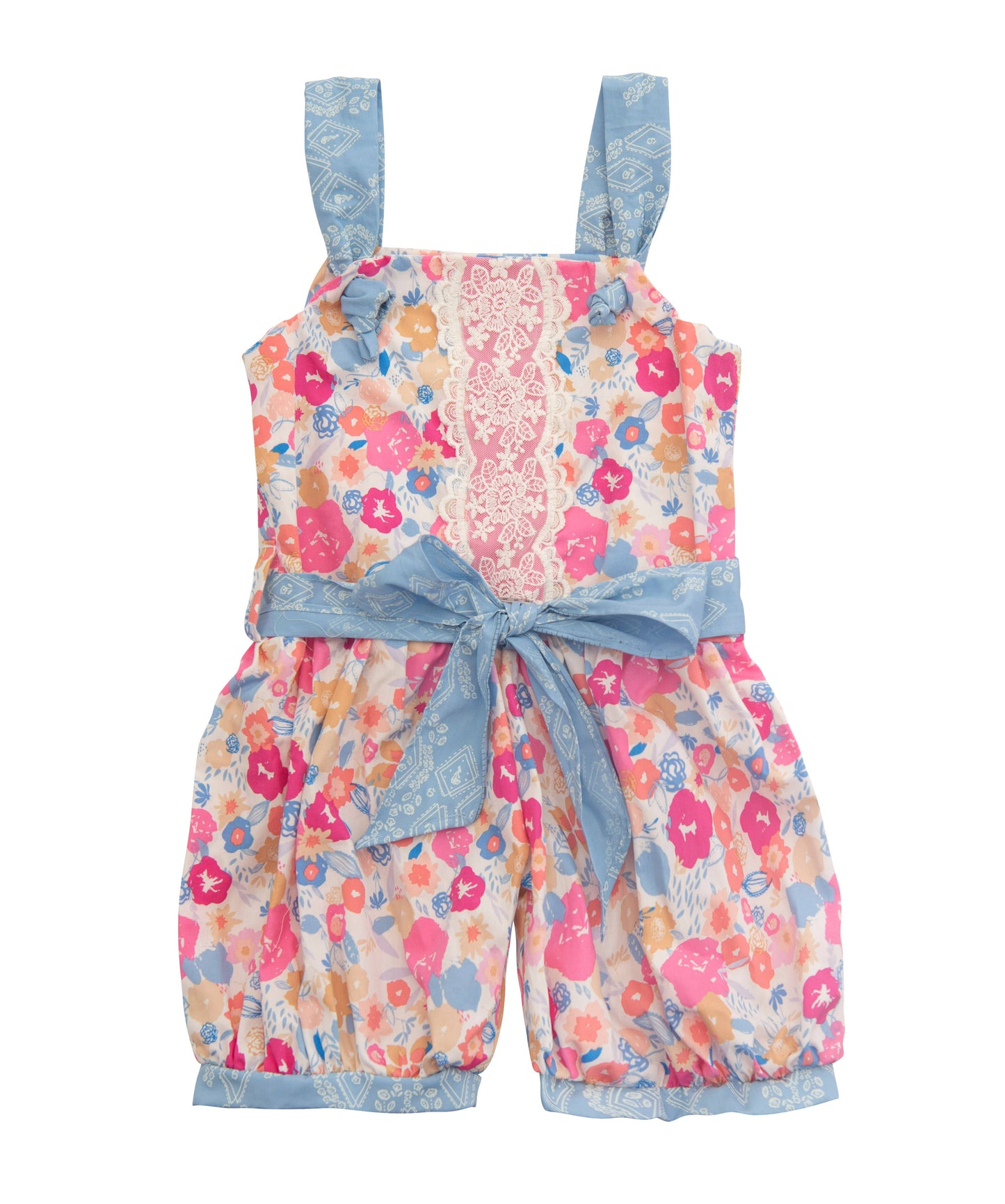 Bandera Blossom Christmas Gifts Big Girl Romper: 7Y