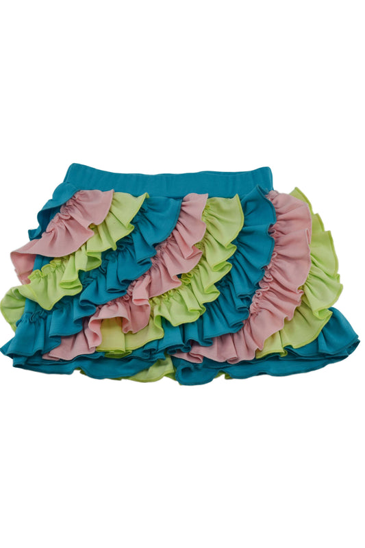 Lemon Loves Lime Boutique - GIRL-ruffle skort-powdered sugar: 10yr