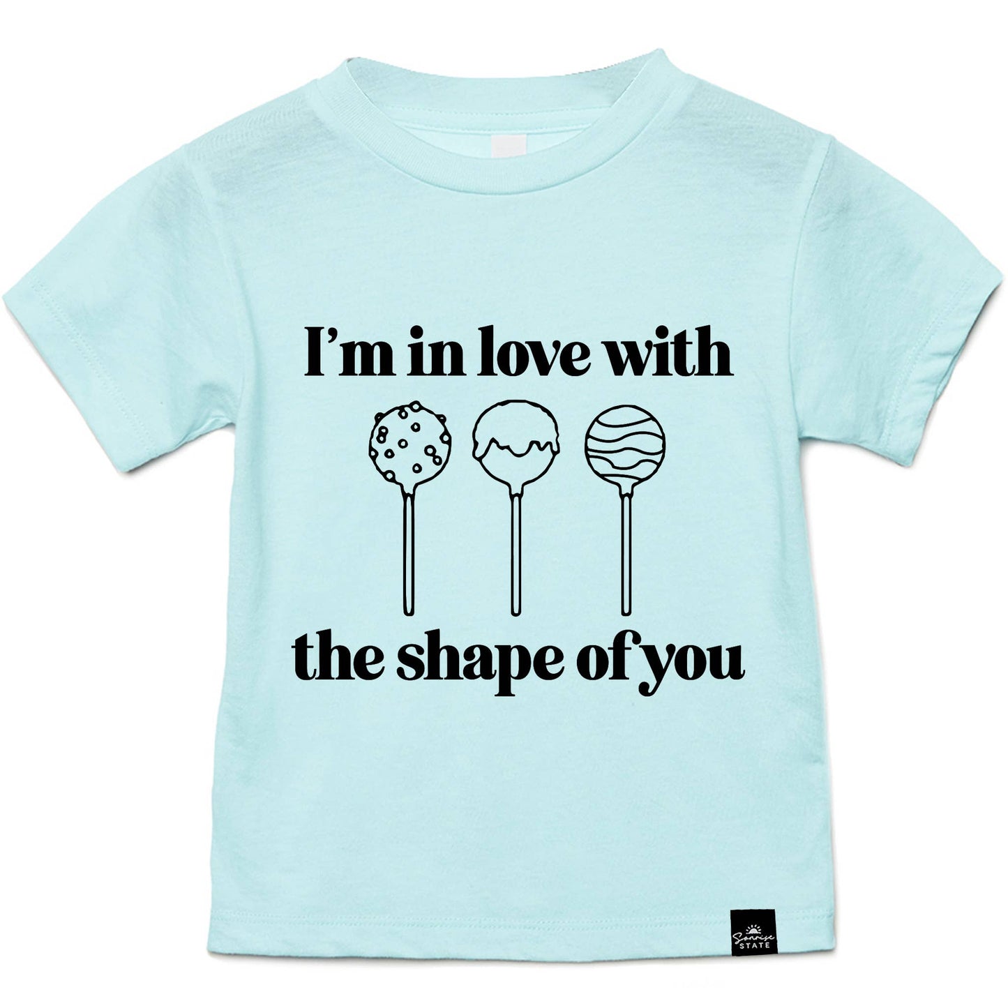 Sonrise State - In Love with the Shape of You Cake Pops Boy's T-Shirt: 3T / AQUA