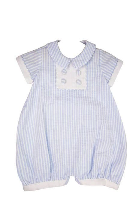 Easter Terry & Sam Blue Stripe Boy's Romper