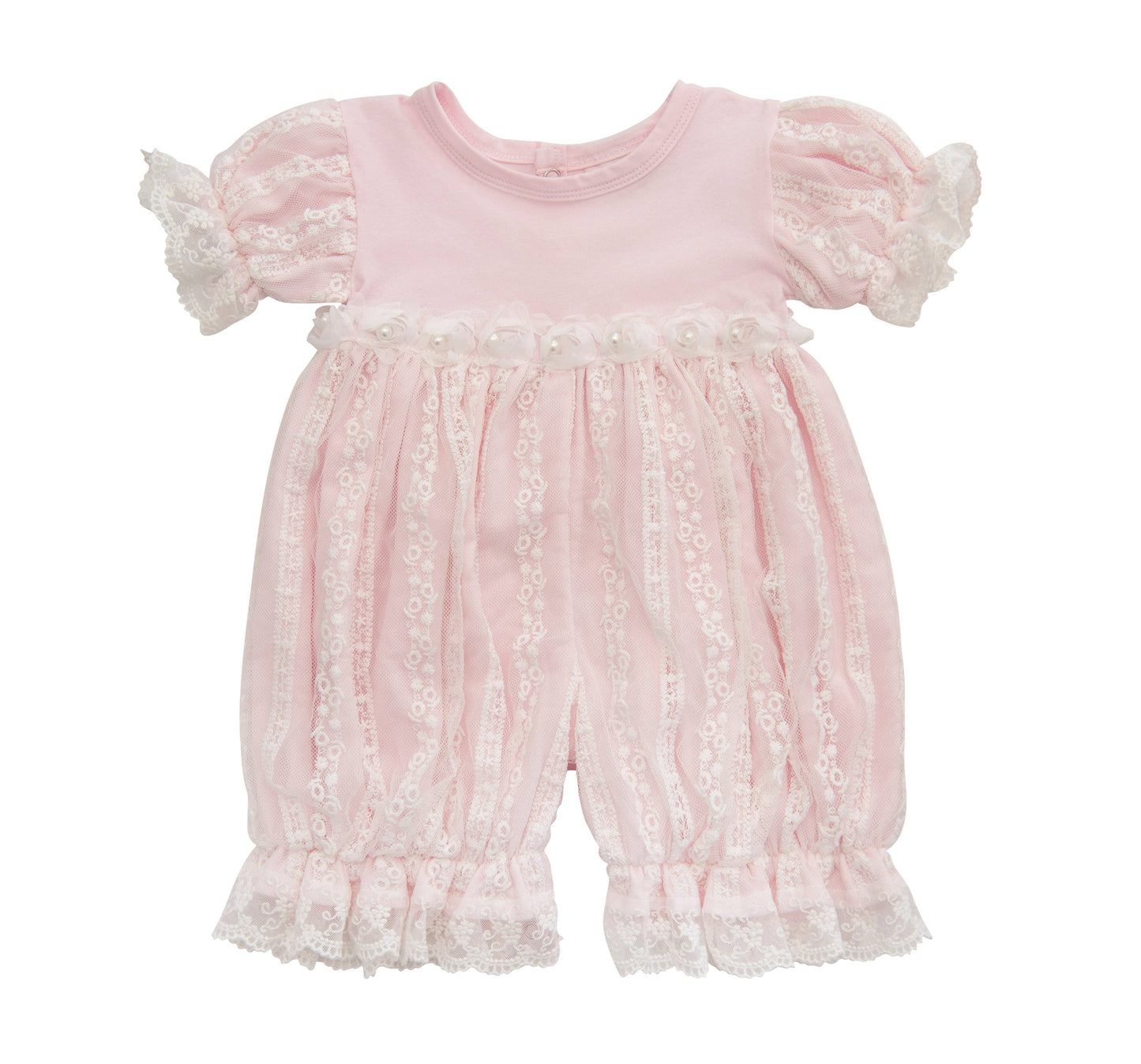 Precious Blush Bubble Baby Girl Romper