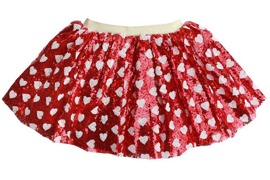 Sparkle Sisters by Couture Clips - Red Sparkle Heart Tutu: 2-6 year