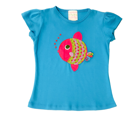 Lemon Loves Lime Boutique - Fish Tee: 6YR